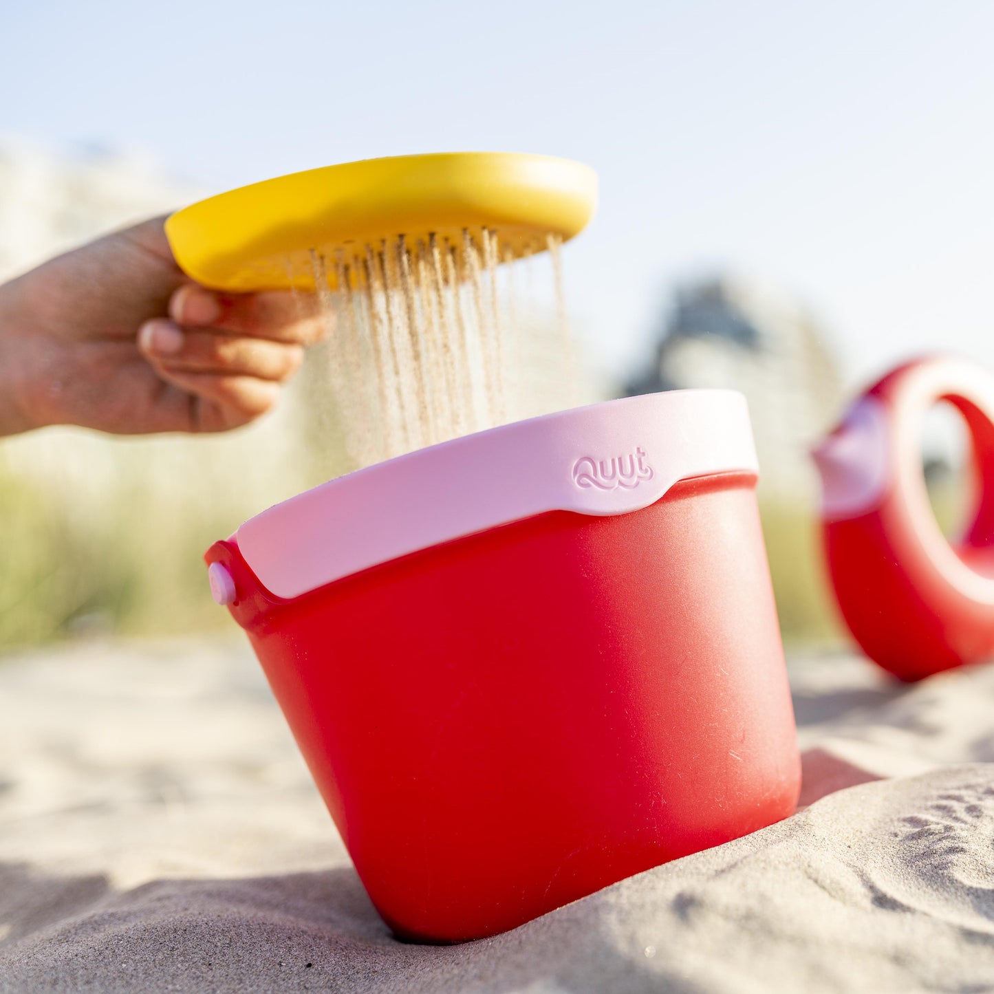 Bucki secchiello con setaccio cherry red