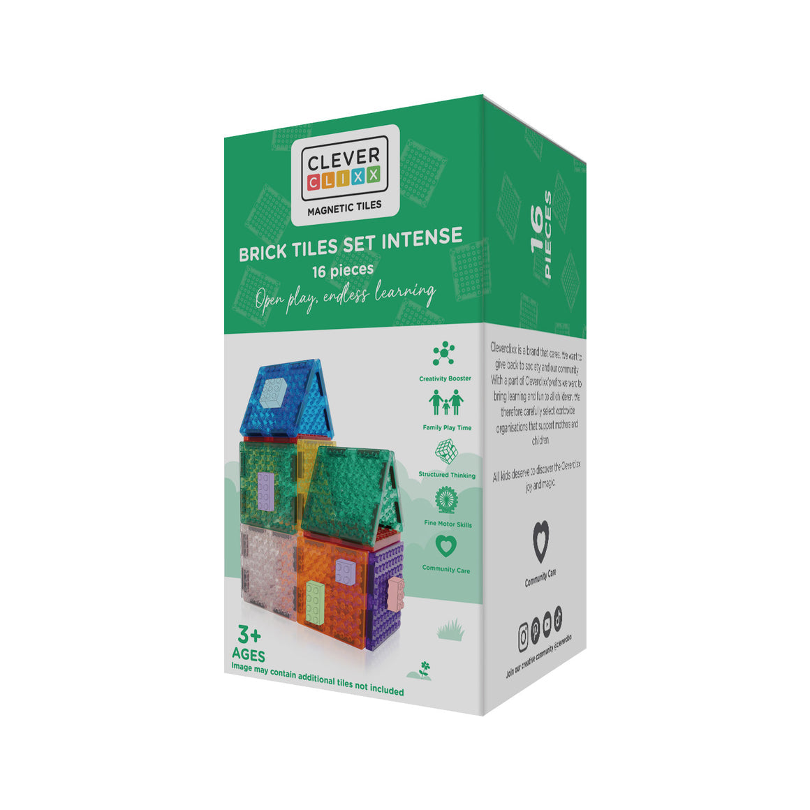 Brick Tiles Pack intense compatibile Lego 16 Pz