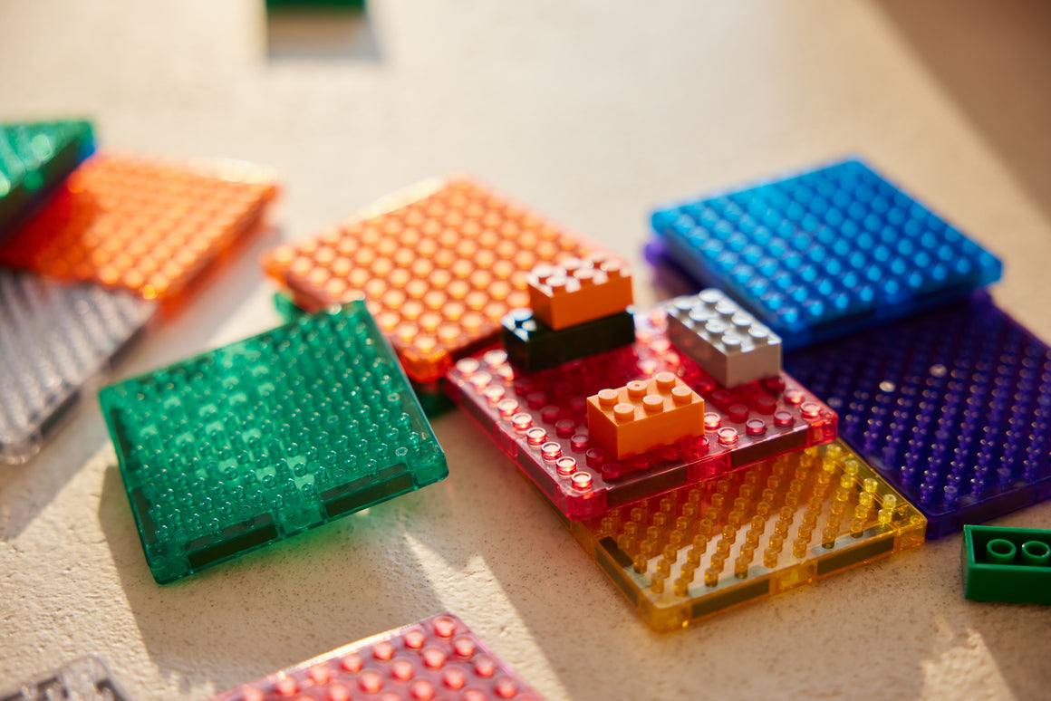 Brick Tiles Pack intense compatibile Lego 16 Pz