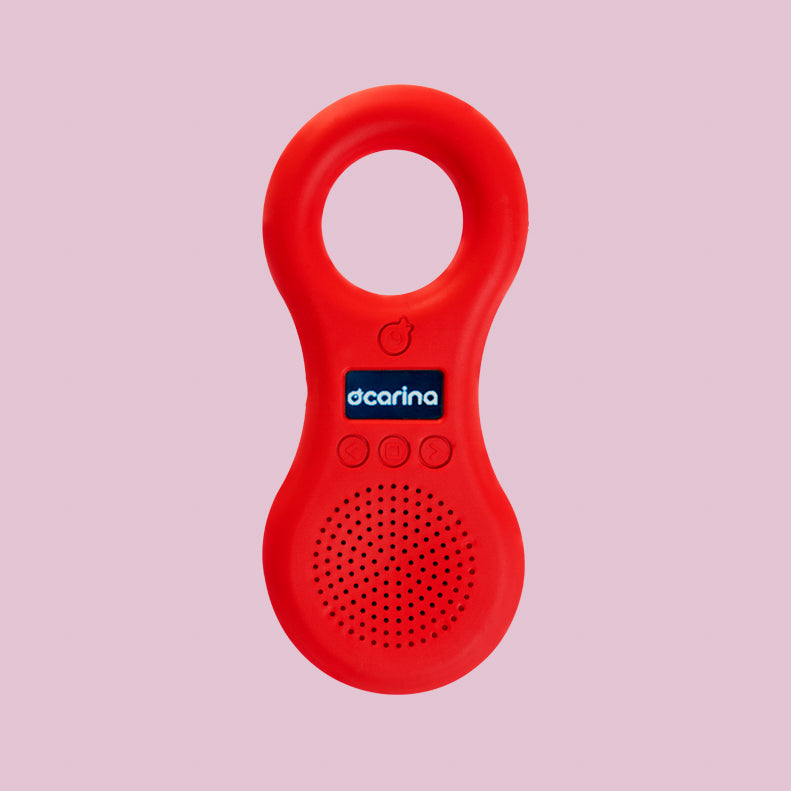 Ocarina Rosso Fuoco - MP3 5 lingue - Made in Italy (Firenze) Blu