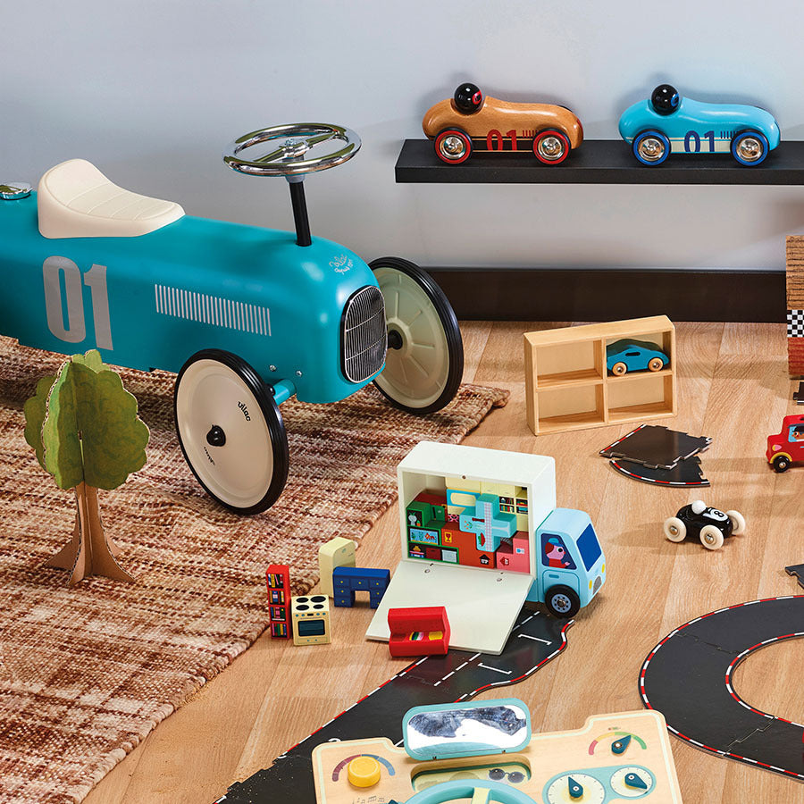 Cavalcabile in metallo color acquavintage