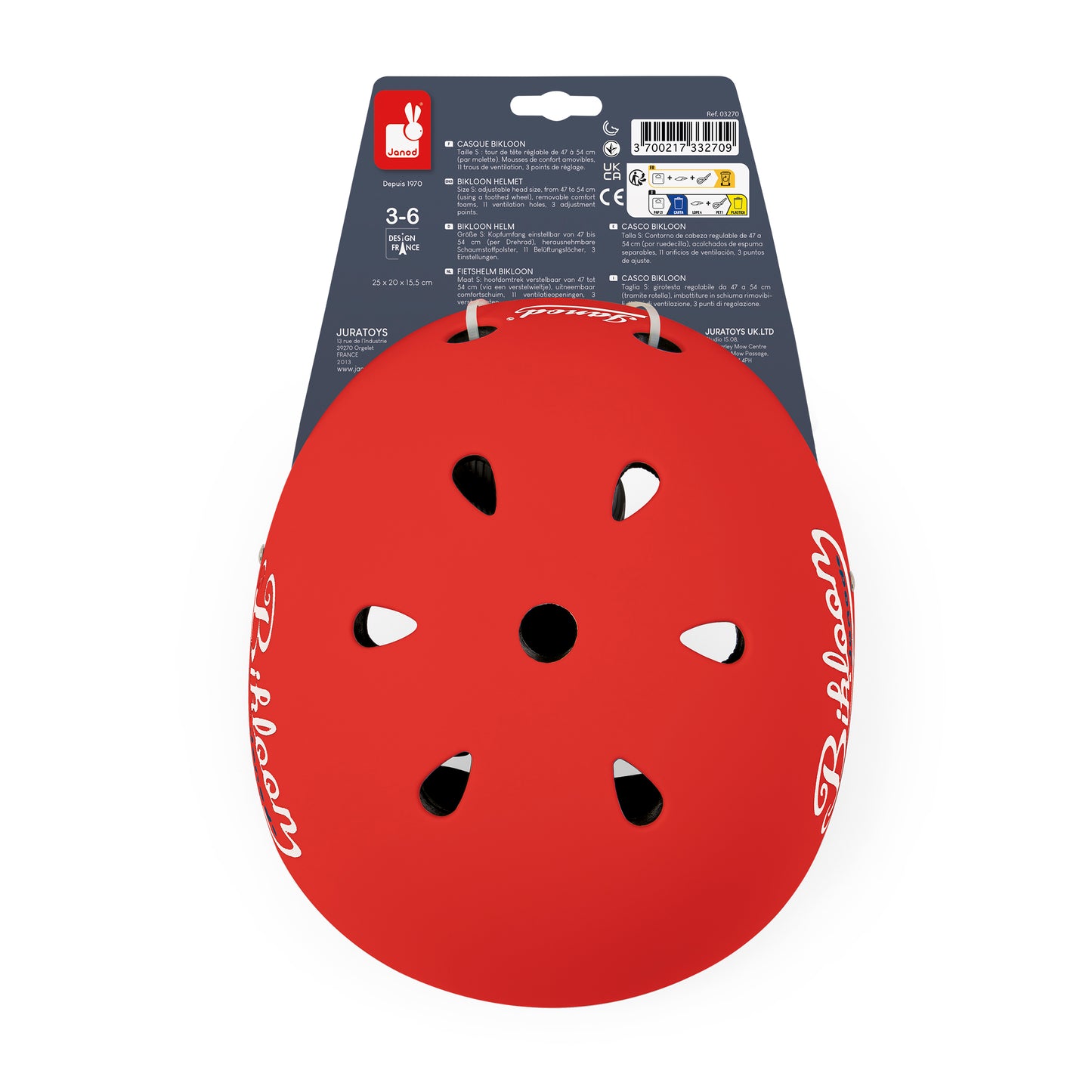 Casco S-M Rosso