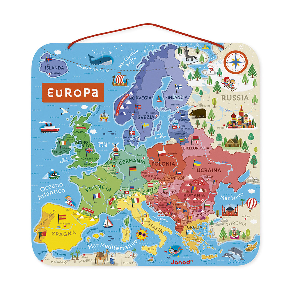 Puzzle magnetico dell'Europa 40 PZ