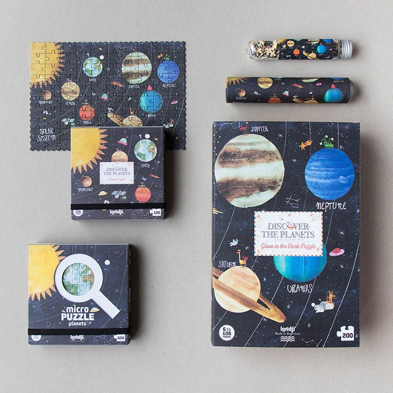 Discover the planets glow in the dark puzzle 200 pz