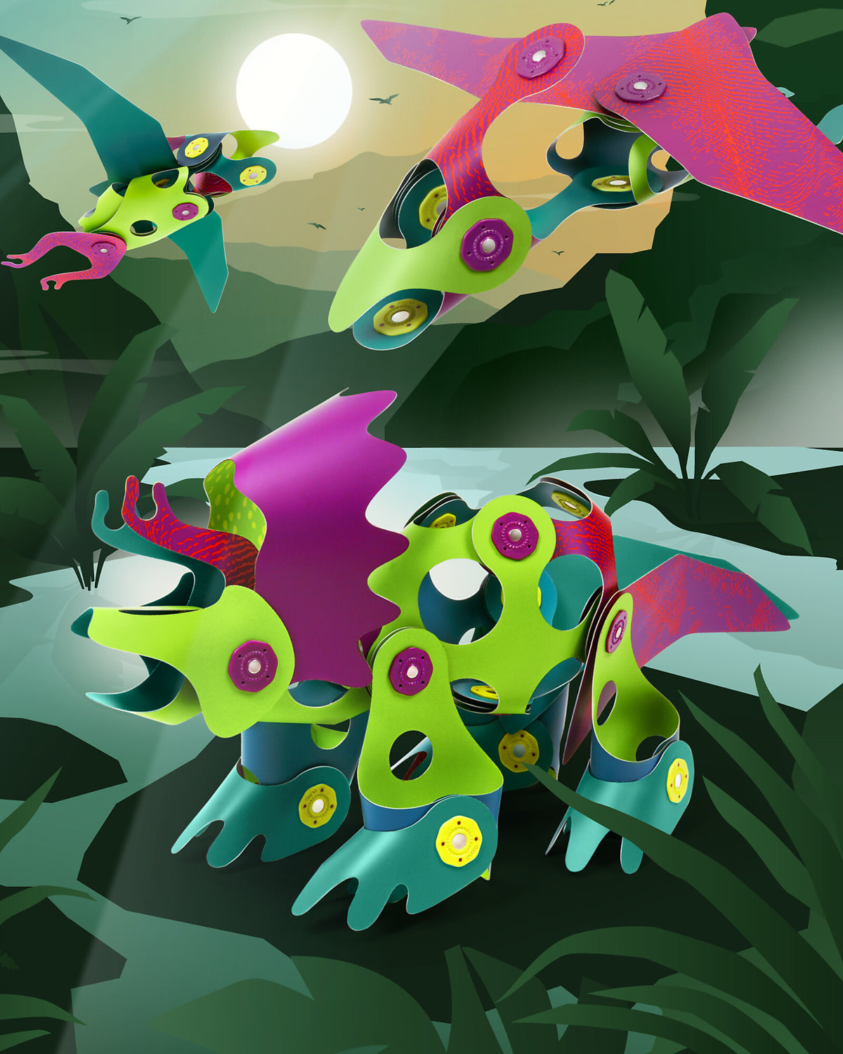 CLIXO 36 Pz Dino Adventure Pack