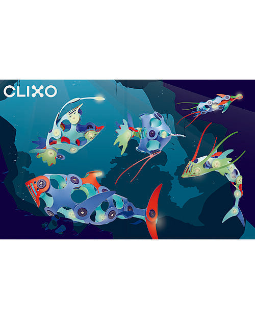 Clixo 24 Pezzi Ocean Creatures Glow in The Dark
