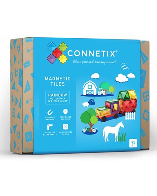 Connetix 24 Pz con gomme Gioco magnetico STEAM
