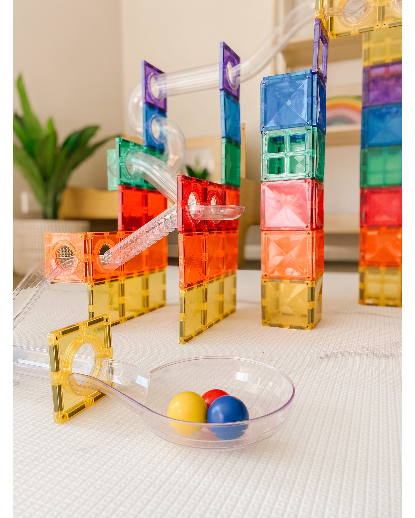 Connetix 92 Pz Pista per palline Arcobaleno STEAM