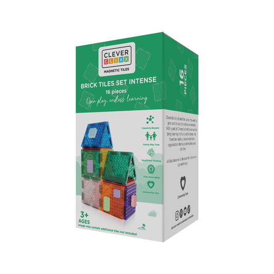 Brick Tiles Pack intense compatibile Lego 16 Pz