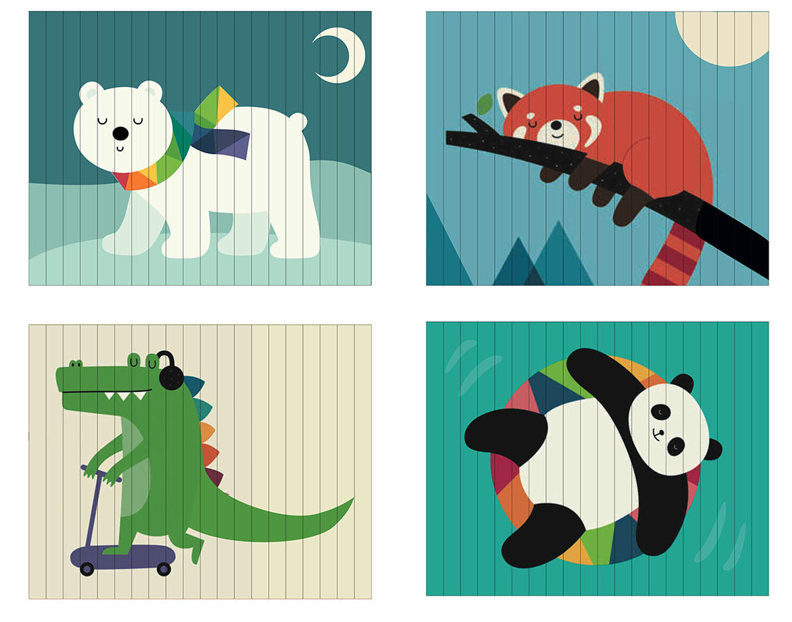 Puzzle 4 Dimensioni, Gli animali - Andy Westface