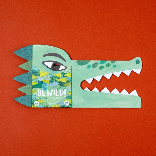 ACTIVITY - BE WILD! CROCODILE MASK&STICKERS *NEW*