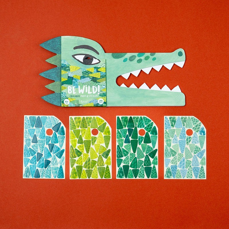 ACTIVITY - BE WILD! CROCODILE MASK&STICKERS *NEW*