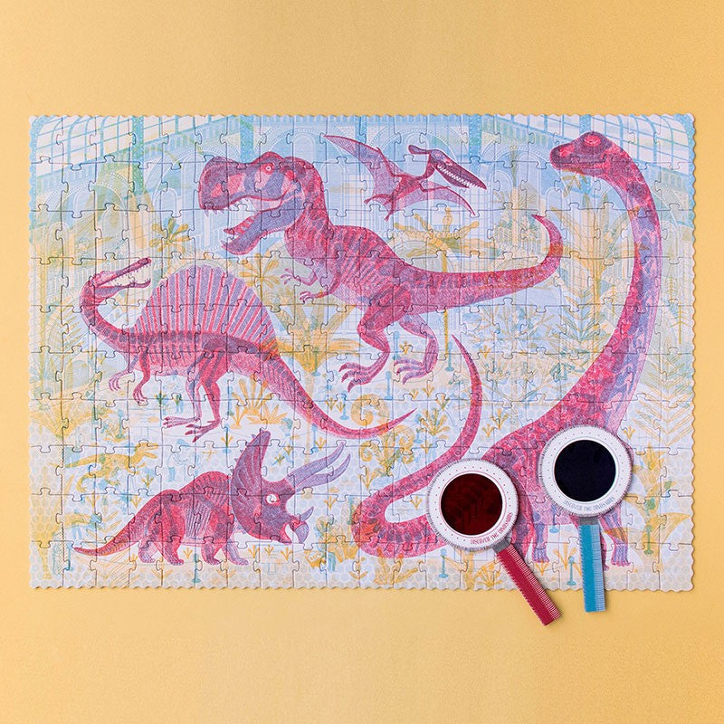 DISCOVER THE DINOSAURS PUZZLE 100Pz bicolor