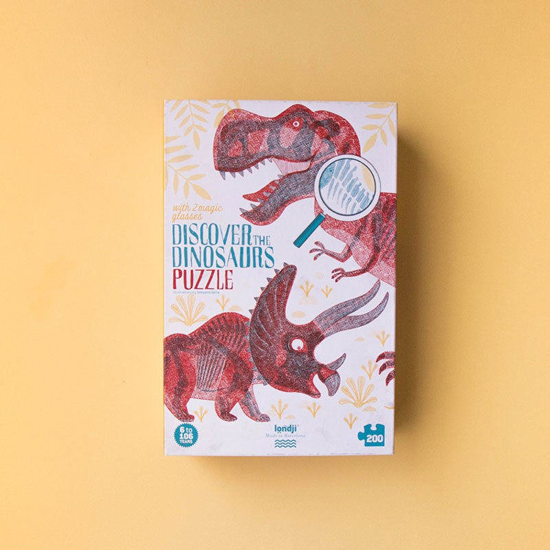 DISCOVER THE DINOSAURS PUZZLE 100Pz bicolor
