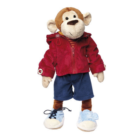 Scimmia Peluche impara a vestire