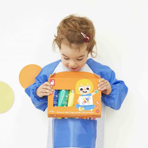 5 tubetti di pittura a dita