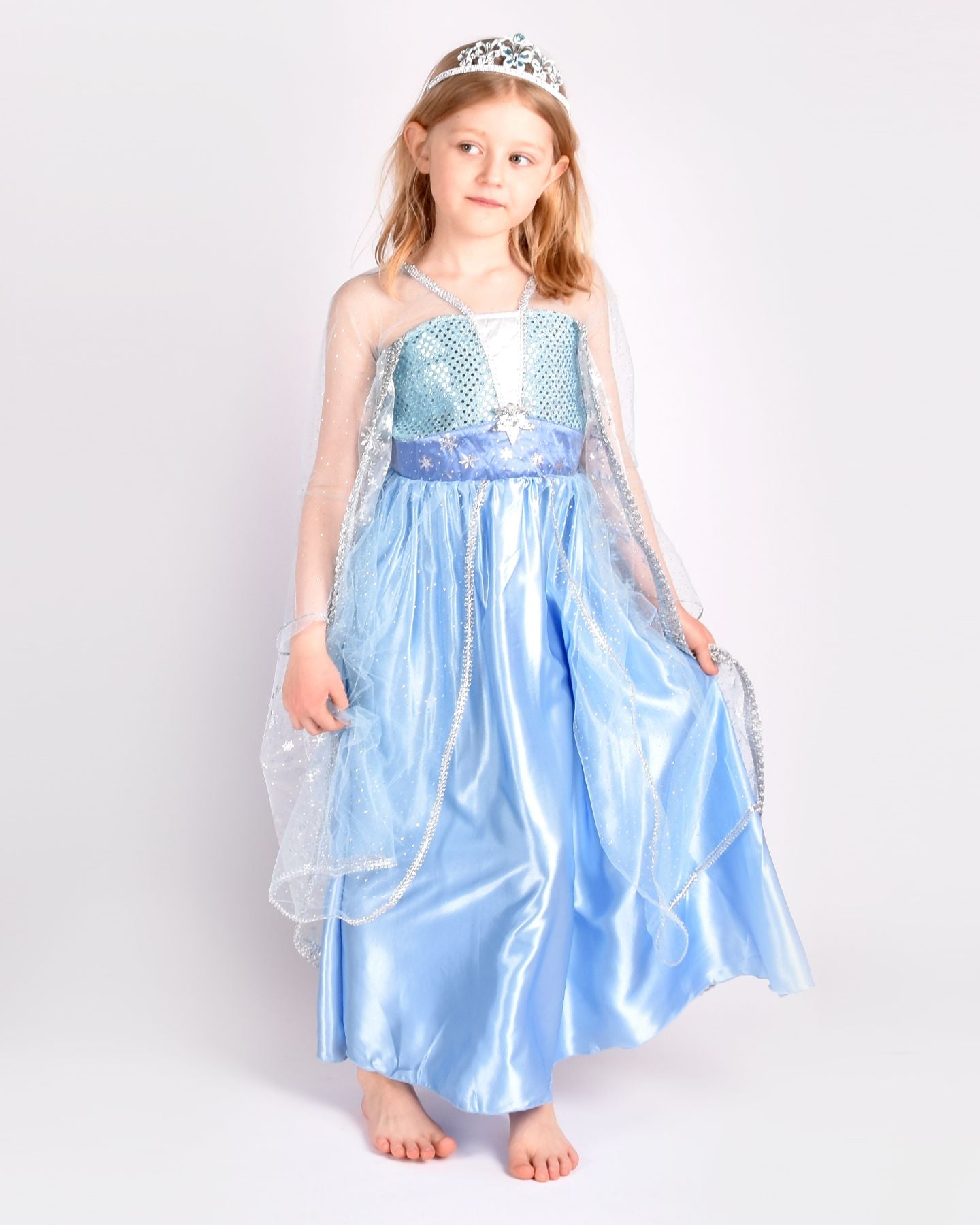 Vestito principessa del ghiaccio 4-6 anni