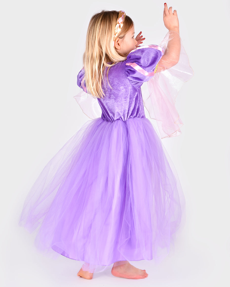 VESTITO DA RAPUNZEL LARGE 6-8 ANNI